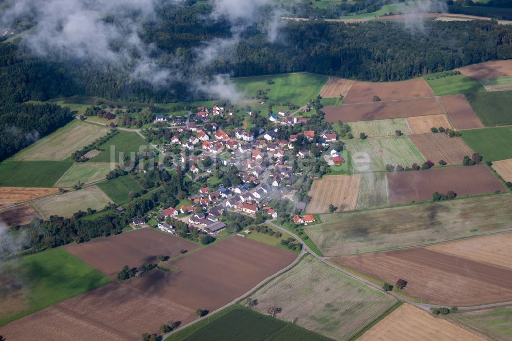 Luftaufnahme Weil - Dorf - Ansicht am Rande von Feldern in Weil im Bundesland Baden-Württemberg, Deutschland