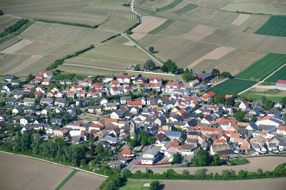 Luftbild Welgesheim - Dorf - Ansicht am Rande von Feldern in Welgesheim im Bundesland Rheinland-Pfalz, Deutschland