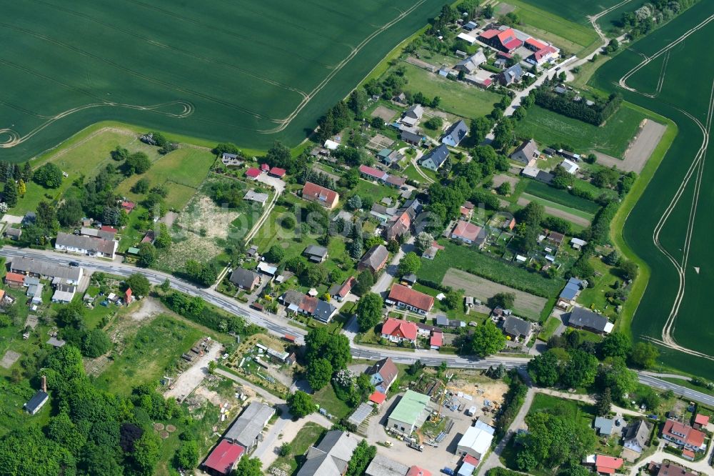 Wendelstorf von oben - Dorf - Ansicht am Rande von Feldern in Wendelstorf im Bundesland Mecklenburg-Vorpommern, Deutschland