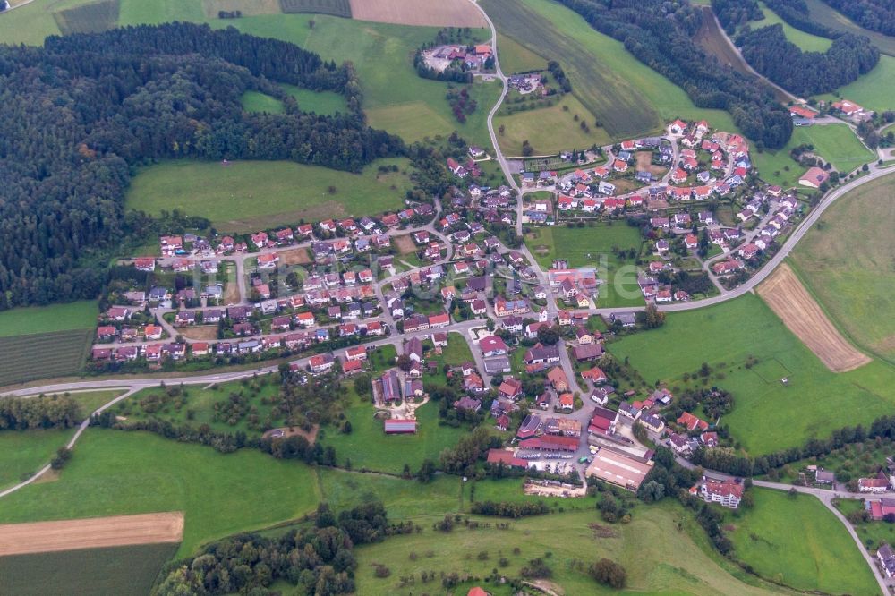 Luftbild Winterspüren - Dorf - Ansicht am Rande von Feldern in Winterspüren im Bundesland Baden-Württemberg, Deutschland