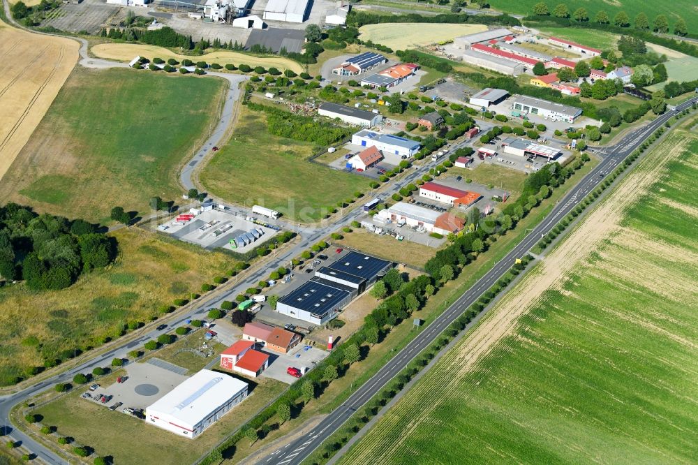 Woldegk von oben - Dorf - Ansicht am Rande von Feldern in Woldegk im Bundesland Mecklenburg-Vorpommern, Deutschland