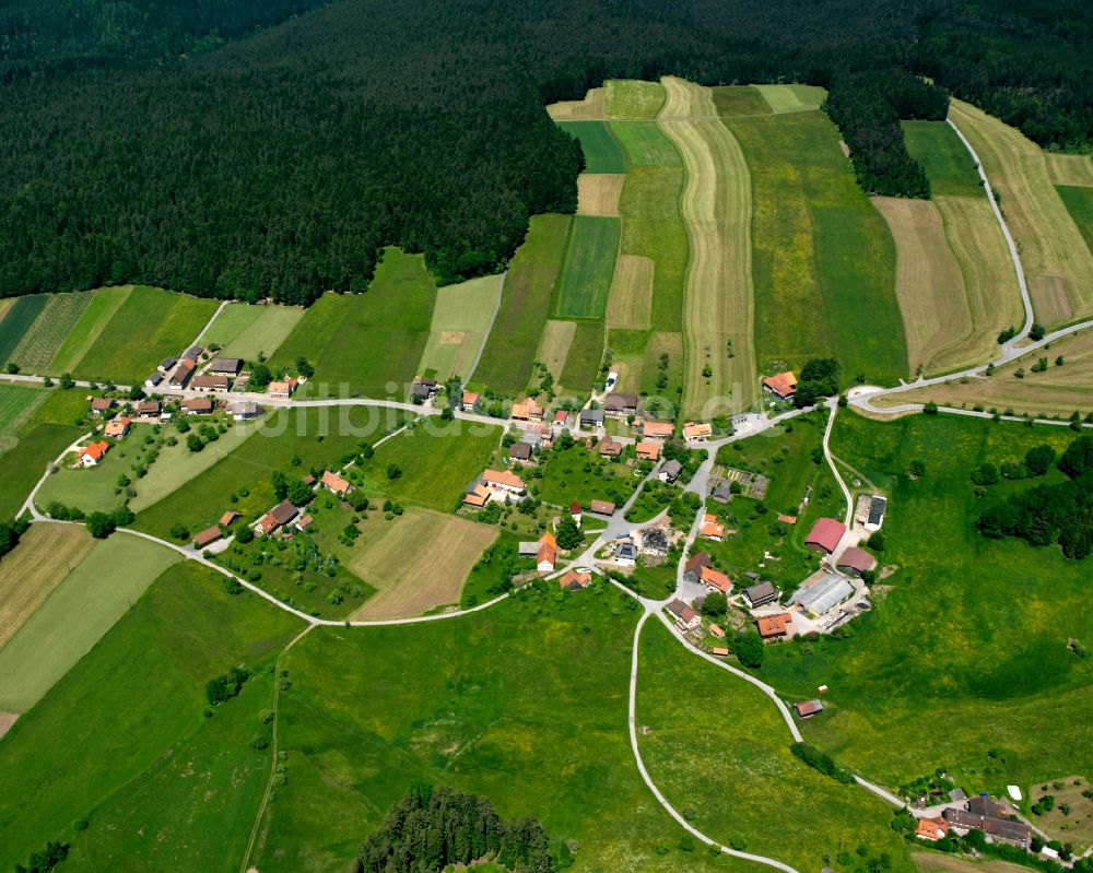 Aichhalden von oben - Dorf - Ansicht am Rande von Waldgebieten in Aichhalden im Bundesland Baden-Württemberg, Deutschland