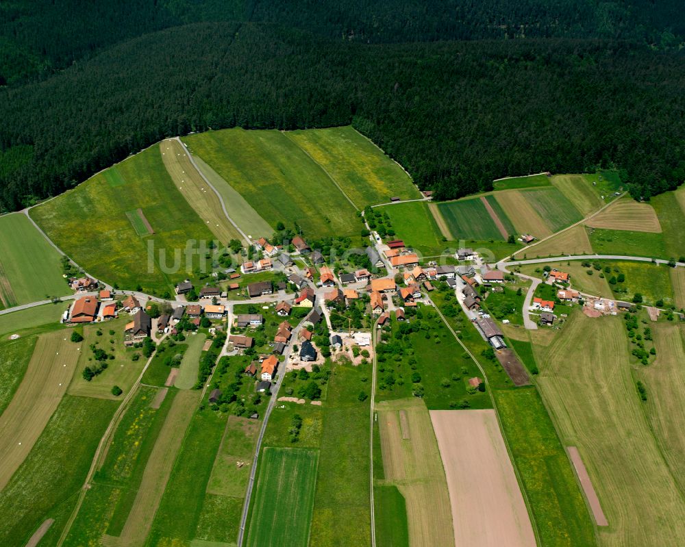 Aichhalden aus der Vogelperspektive: Dorf - Ansicht am Rande von Waldgebieten in Aichhalden im Bundesland Baden-Württemberg, Deutschland