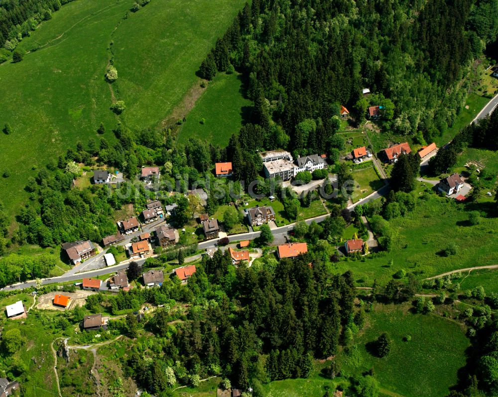 Luftbild Altenau - Dorf - Ansicht am Rande von Waldgebieten in Altenau im Bundesland Niedersachsen, Deutschland