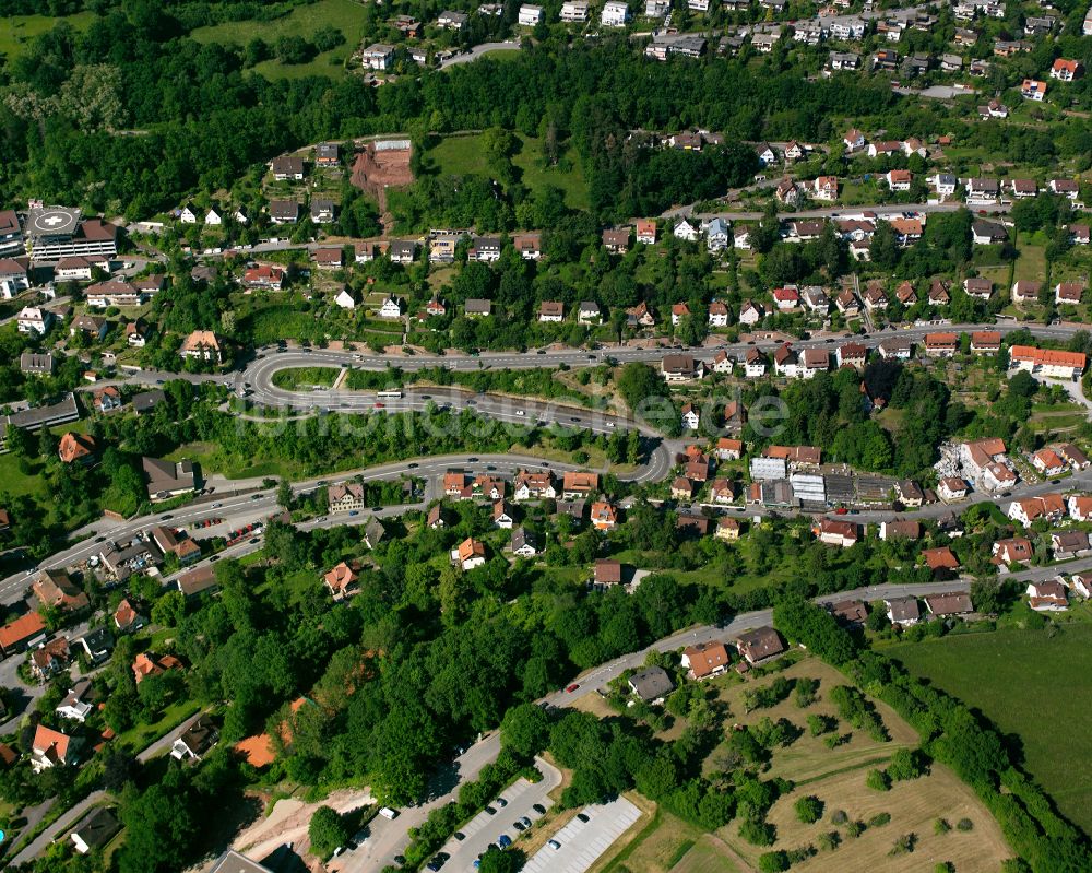 Luftaufnahme Alzenberg - Dorf - Ansicht am Rande von Waldgebieten in Alzenberg im Bundesland Baden-Württemberg, Deutschland