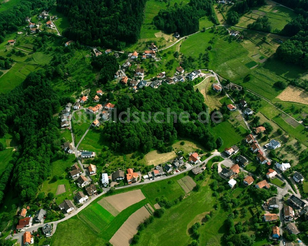 Luftbild Bühlertal - Dorf - Ansicht am Rande Waldgebieten in Bühlertal im Bundesland Baden-Württemberg, Deutschland