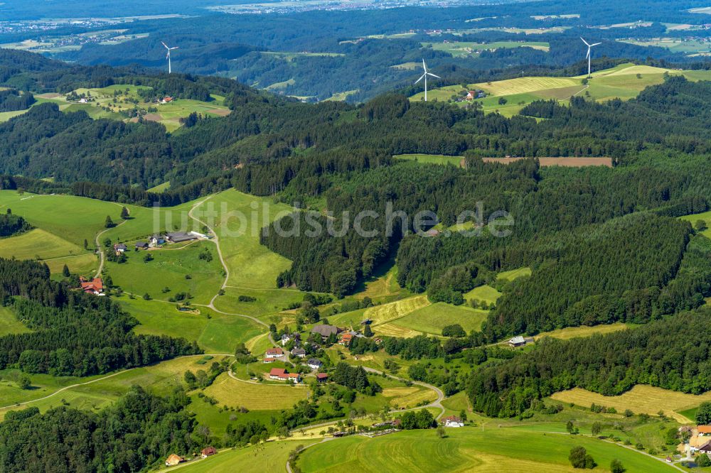 Luftbild Biederbach - Dorf - Ansicht am Rande von Waldgebieten in Biederbach im Bundesland Baden-Württemberg, Deutschland