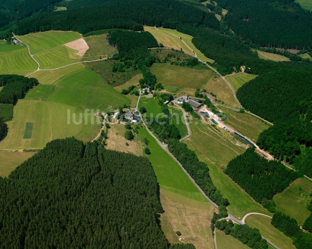 Luftbild Christianseck - Dorf - Ansicht am Rande Waldgebieten in Christianseck im Bundesland Nordrhein-Westfalen, Deutschland