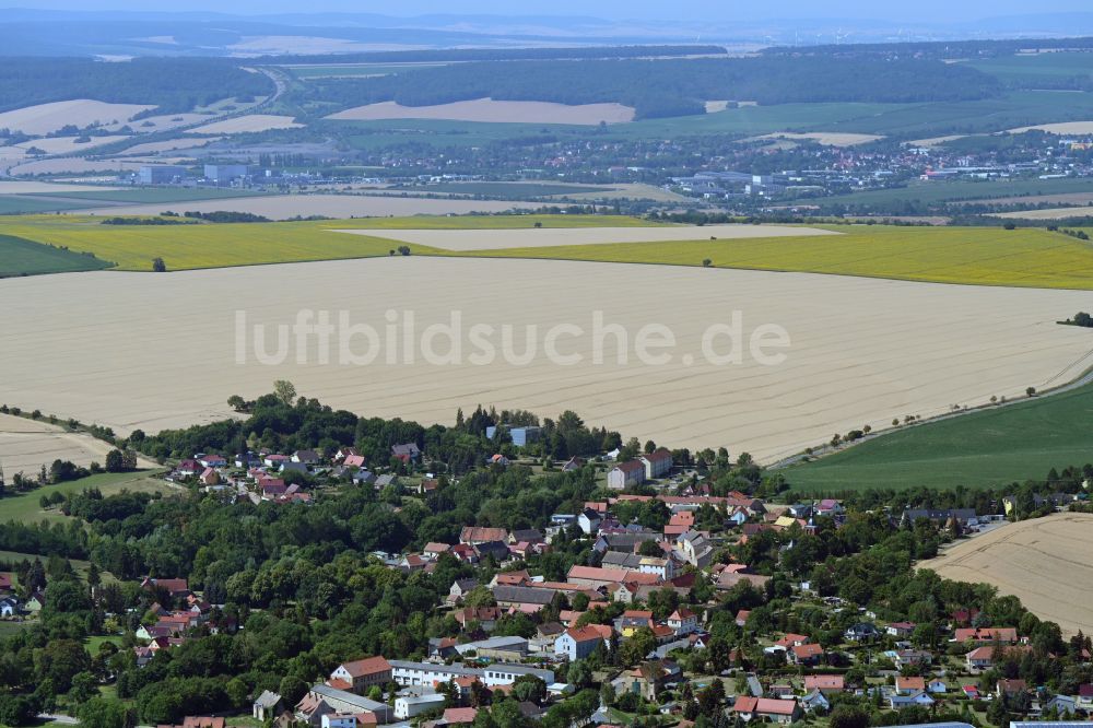 Dederstedt von oben - Dorf - Ansicht am Rande von Waldgebieten in Dederstedt im Bundesland Sachsen-Anhalt, Deutschland