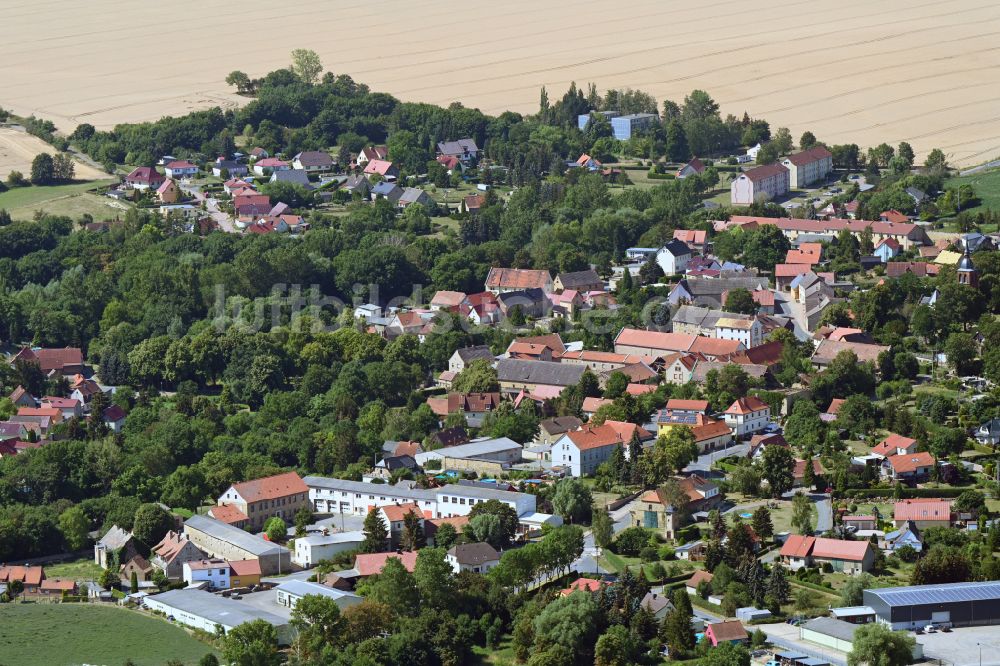 Luftaufnahme Dederstedt - Dorf - Ansicht am Rande von Waldgebieten in Dederstedt im Bundesland Sachsen-Anhalt, Deutschland