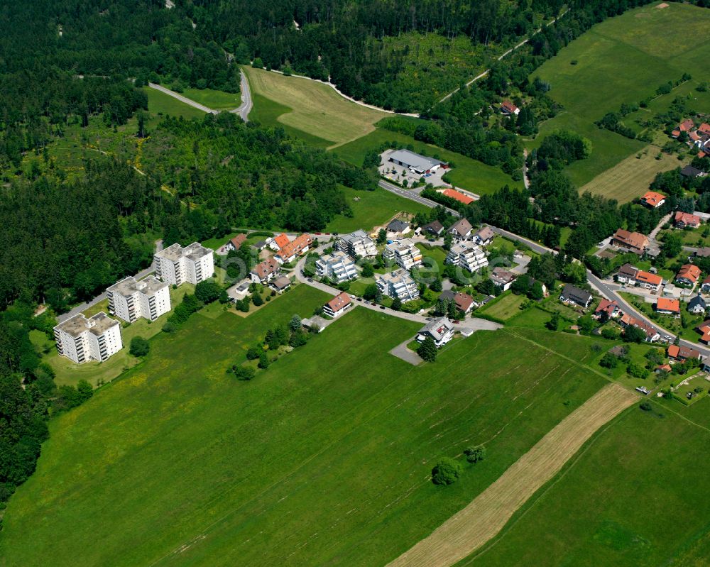 Luftbild Dobel - Dorf - Ansicht am Rande von Waldgebieten in Dobel im Bundesland Baden-Württemberg, Deutschland