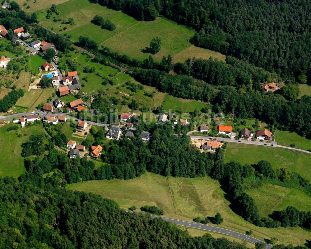 Ebersberg von oben - Dorf - Ansicht am Rande Waldgebieten in Ebersberg im Bundesland Hessen, Deutschland