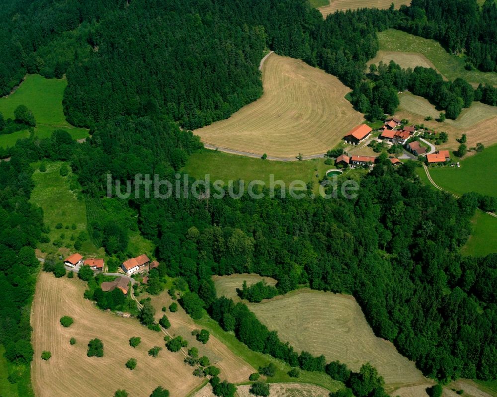 Luftaufnahme Edersberg - Dorf - Ansicht am Rande Waldgebieten in Edersberg im Bundesland Bayern, Deutschland