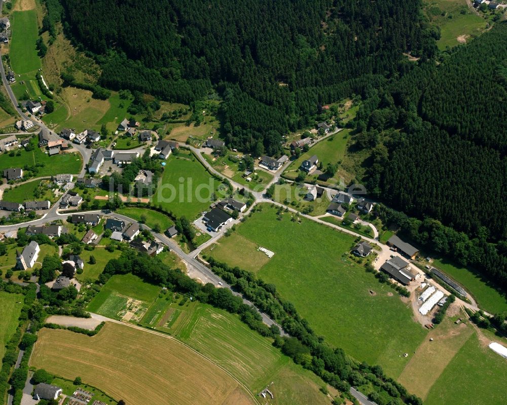 Luftbild Elsoff - Dorf - Ansicht am Rande Waldgebieten in Elsoff im Bundesland Nordrhein-Westfalen, Deutschland