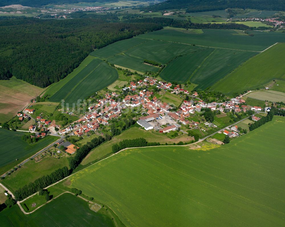 Gerterode von oben - Dorf - Ansicht am Rande von Waldgebieten in Gerterode im Bundesland Thüringen, Deutschland