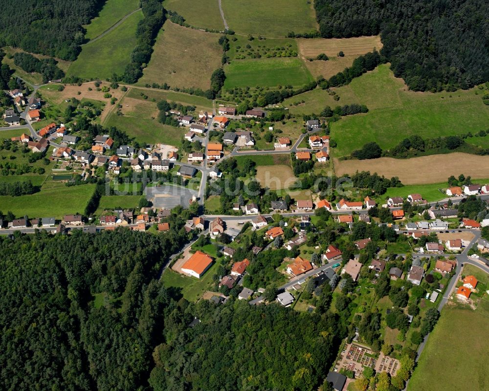 Luftbild Haingrund - Dorf - Ansicht am Rande Waldgebieten in Haingrund im Bundesland Hessen, Deutschland