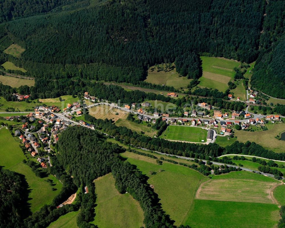 Luftbild Kailbach - Dorf - Ansicht am Rande Waldgebieten in Kailbach im Bundesland Hessen, Deutschland