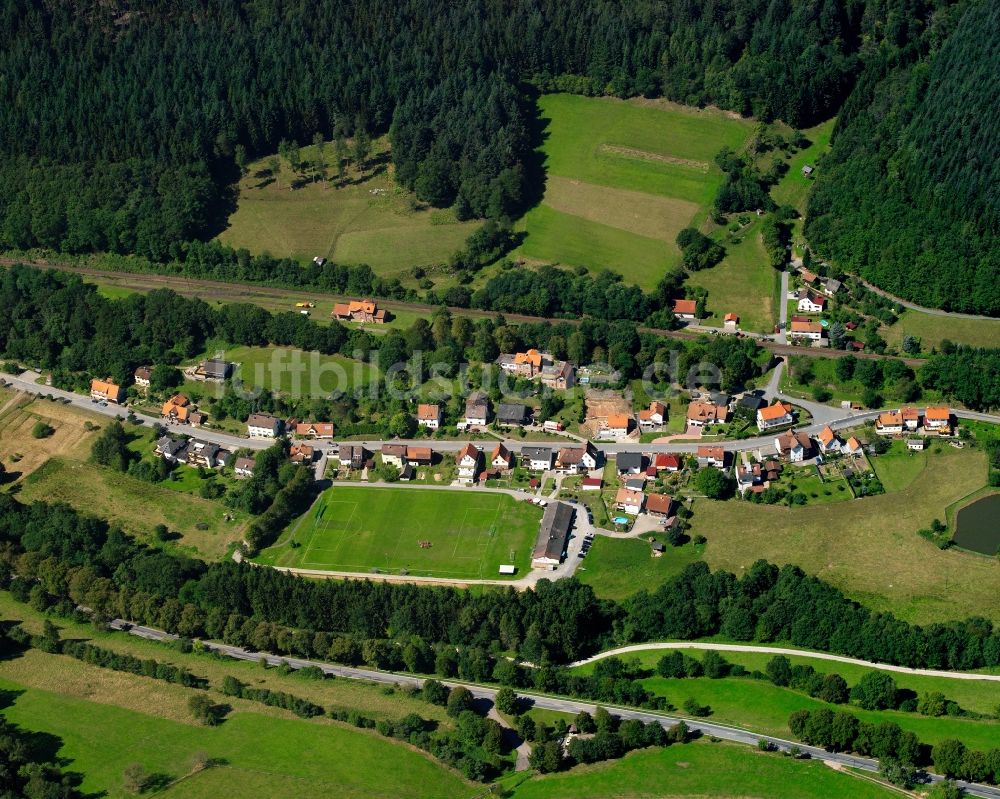 Luftbild Kailbach - Dorf - Ansicht am Rande Waldgebieten in Kailbach im Bundesland Hessen, Deutschland