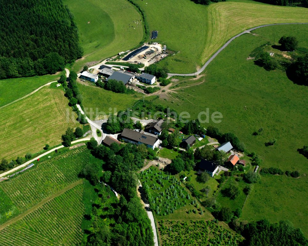 Luftbild Kierspe - Dorf - Ansicht am Rande von Waldgebieten in Kierspe im Bundesland Nordrhein-Westfalen, Deutschland