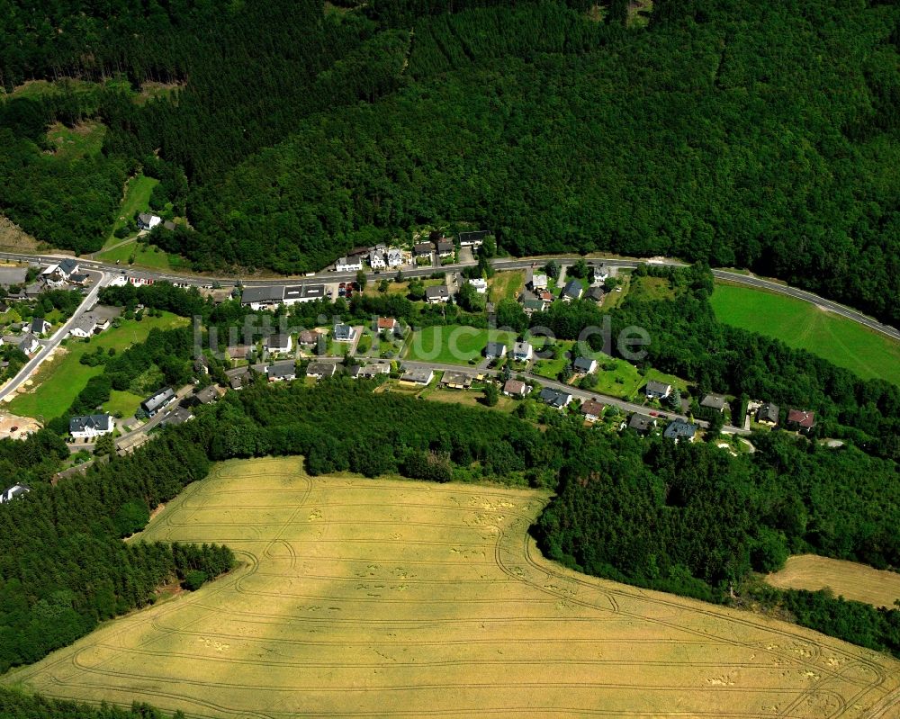 Luftbild Kirschweiler - Dorf - Ansicht am Rande Waldgebieten in Kirschweiler im Bundesland Rheinland-Pfalz, Deutschland