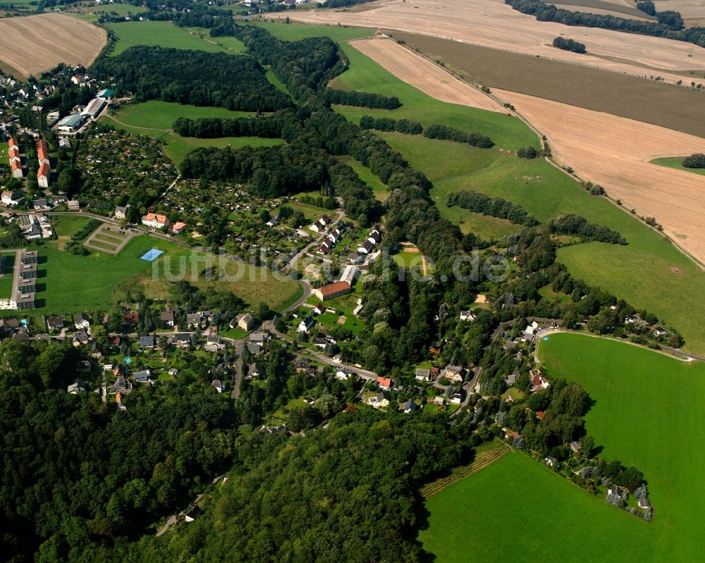 Luftaufnahme Lichtenwalde - Dorf - Ansicht am Rande Waldgebieten in Lichtenwalde im Bundesland Sachsen, Deutschland