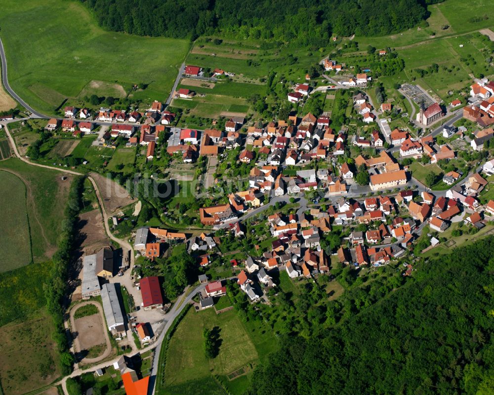 Luftbild Lutter - Dorf - Ansicht am Rande von Waldgebieten in Lutter im Bundesland Thüringen, Deutschland