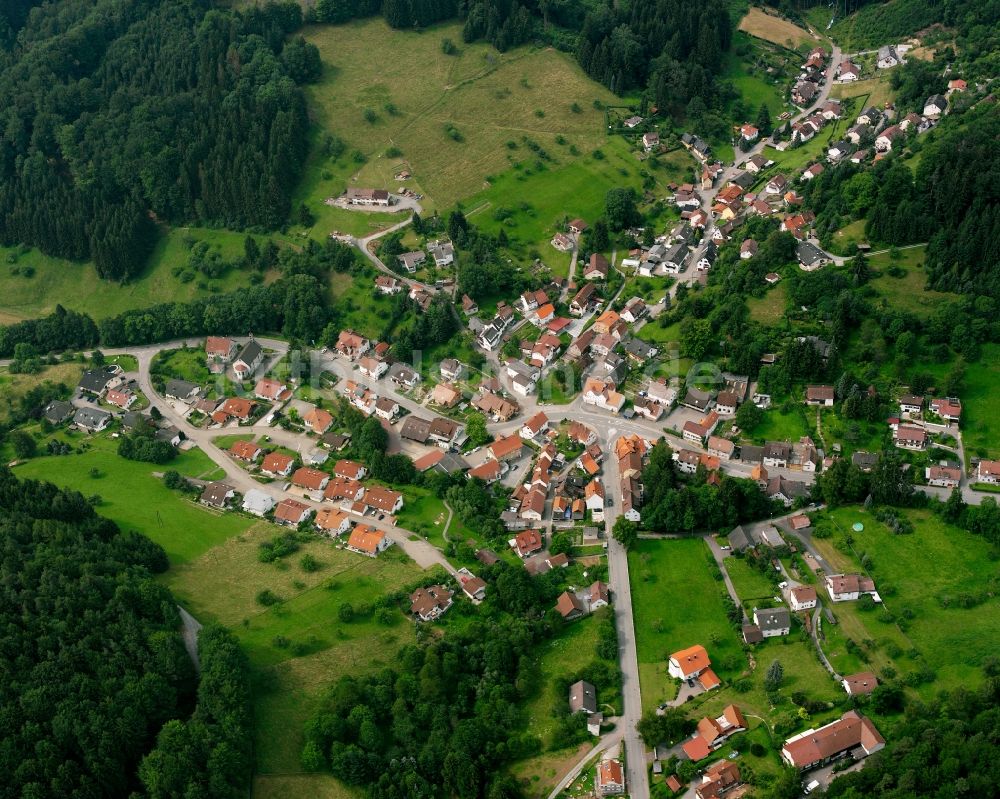 Neulautern von oben - Dorf - Ansicht am Rande Waldgebieten in Neulautern im Bundesland Baden-Württemberg, Deutschland