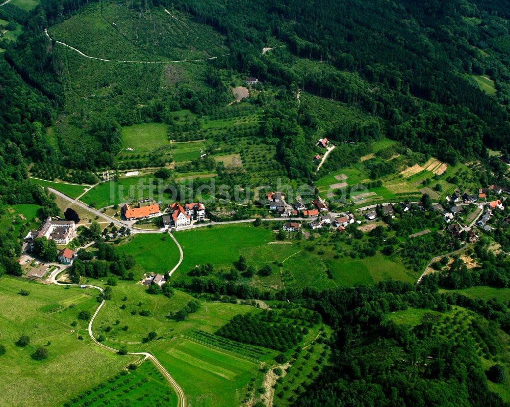 Neusatz von oben - Dorf - Ansicht am Rande Waldgebieten in Neusatz im Bundesland Baden-Württemberg, Deutschland