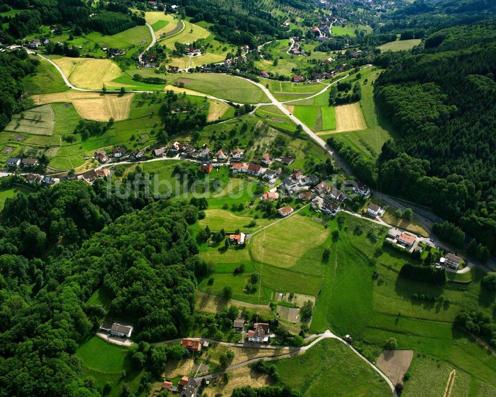 Neusatz von oben - Dorf - Ansicht am Rande Waldgebieten in Neusatz im Bundesland Baden-Württemberg, Deutschland