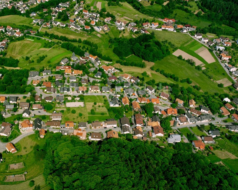 Luftaufnahme Neusatz - Dorf - Ansicht am Rande Waldgebieten in Neusatz im Bundesland Baden-Württemberg, Deutschland