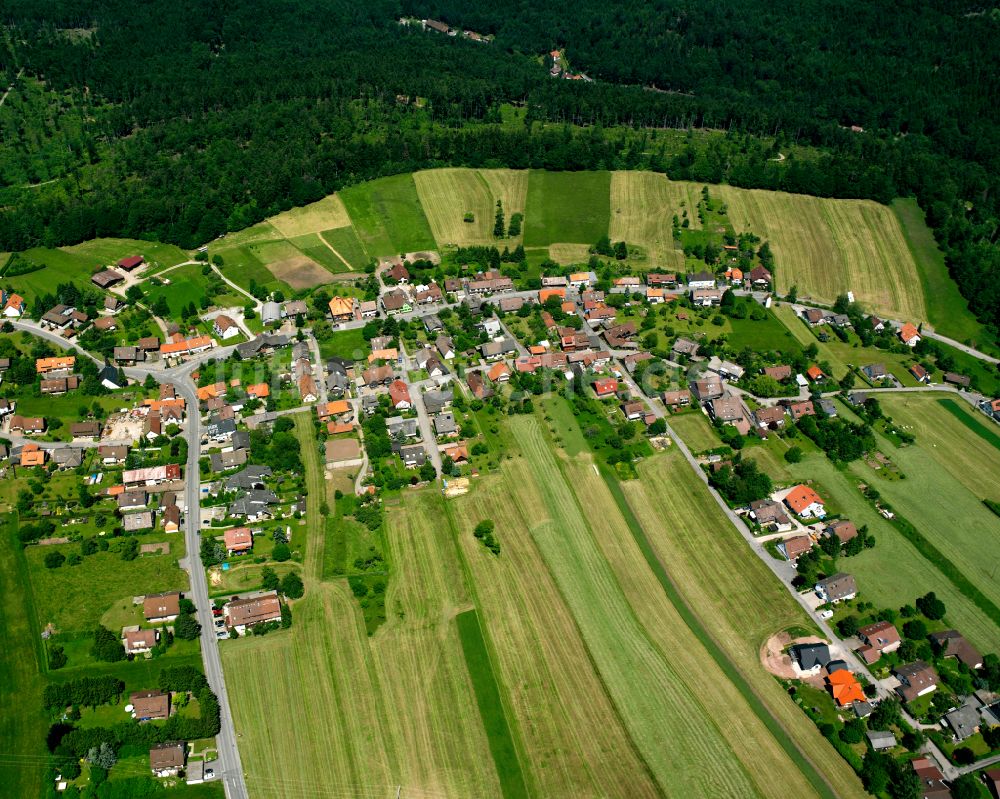 Neusatz aus der Vogelperspektive: Dorf - Ansicht am Rande von Waldgebieten in Neusatz im Bundesland Baden-Württemberg, Deutschland