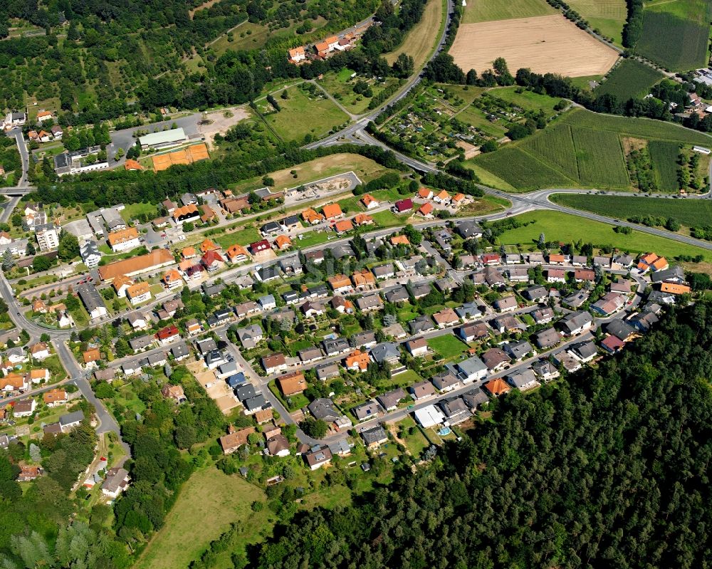 Neustadt aus der Vogelperspektive: Dorf - Ansicht am Rande Waldgebieten in Neustadt im Bundesland Hessen, Deutschland