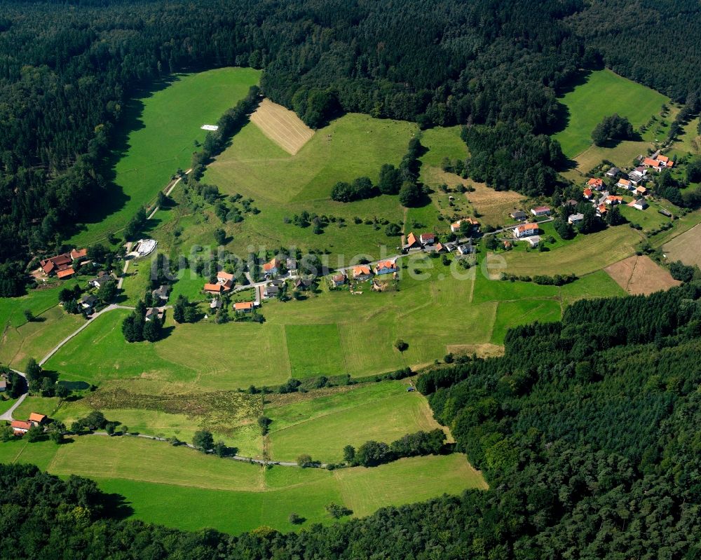 Luftbild Olfen - Dorf - Ansicht am Rande Waldgebieten in Olfen im Bundesland Hessen, Deutschland