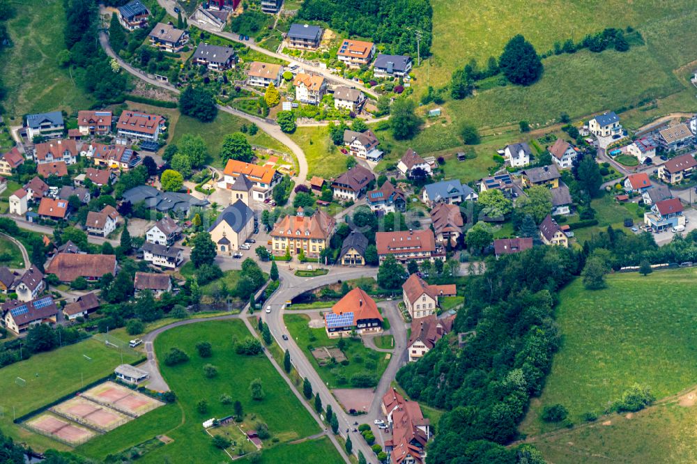 Oberwolfach Von Oben Dorf Ansicht Am Rande Waldgebieten Ortsteil 9111