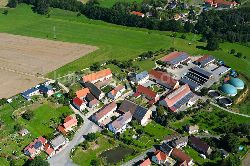 Pöhla von oben - Dorf - Ansicht am Rande von Waldgebieten in Pöhla im Bundesland Thüringen, Deutschland