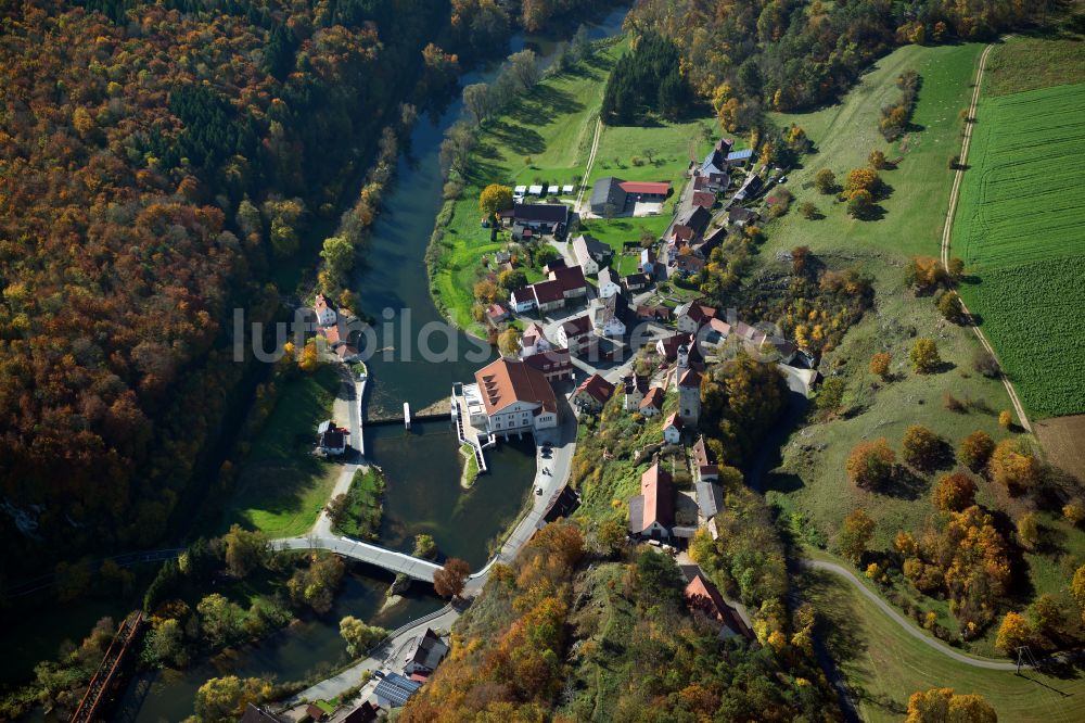 Luftbild Rechtenstein - Dorf - Ansicht am Rande von Waldgebieten in Rechtenstein im Bundesland Baden-Württemberg, Deutschland