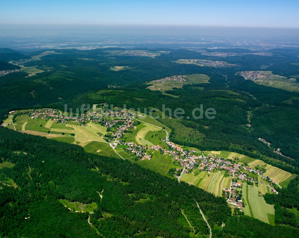 Rotensol aus der Vogelperspektive: Dorf - Ansicht am Rande von Waldgebieten in Rotensol im Bundesland Baden-Württemberg, Deutschland