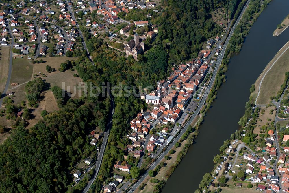 Rothenfels von oben - Dorf - Ansicht am Rande von Waldgebieten in Rothenfels im Bundesland Bayern, Deutschland