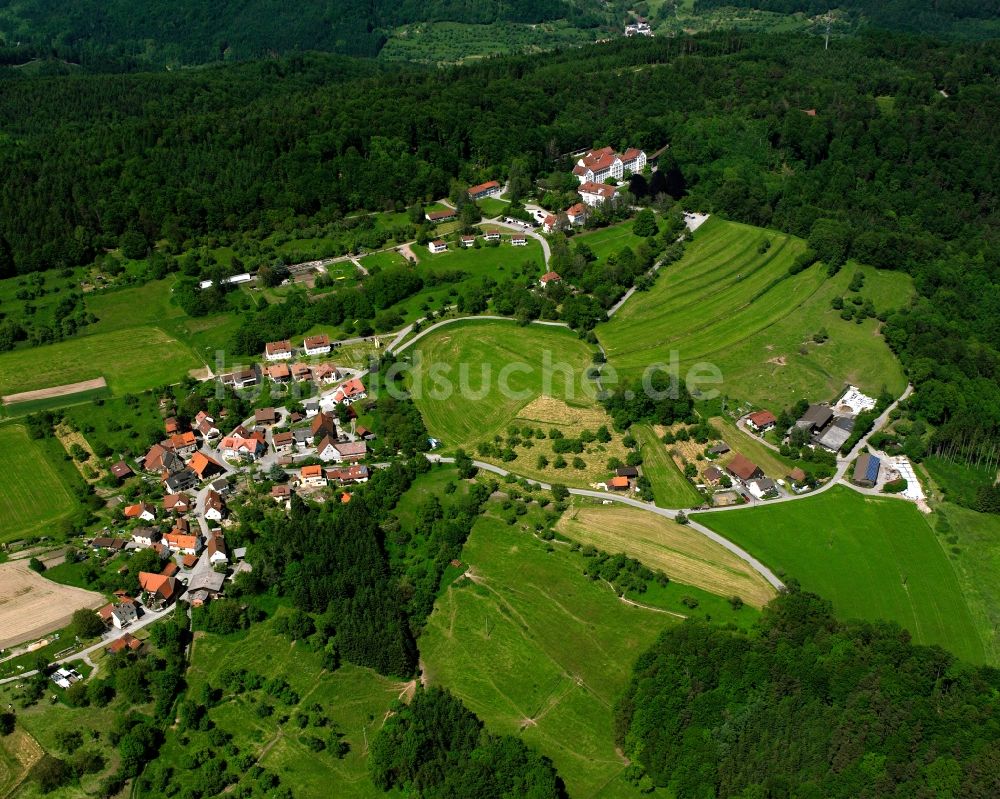 Luftbild Schiffrain - Dorf - Ansicht am Rande Waldgebieten in Schiffrain im Bundesland Baden-Württemberg, Deutschland