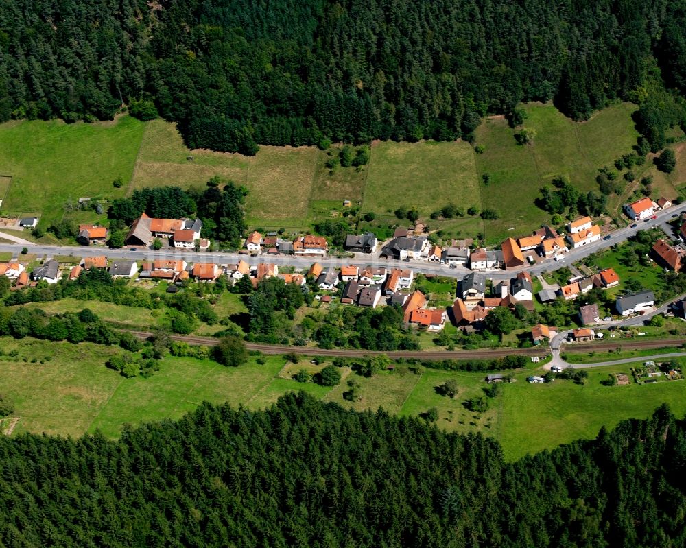 Luftbild Schöllenbach - Dorf - Ansicht am Rande Waldgebieten in Schöllenbach im Bundesland Hessen, Deutschland