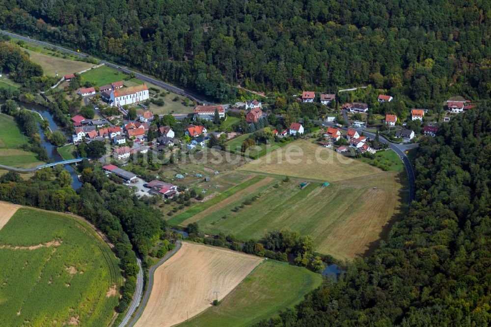 Luftbild Schönau - Dorf - Ansicht am Rande von Waldgebieten in Schönau im Bundesland Bayern, Deutschland