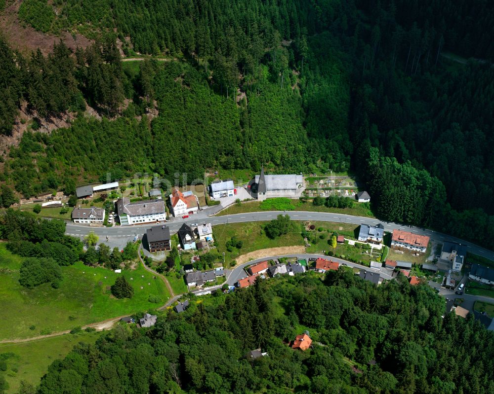 Luftbild Schwarzenstein - Dorf - Ansicht am Rande von Waldgebieten in Schwarzenstein im Bundesland Bayern, Deutschland