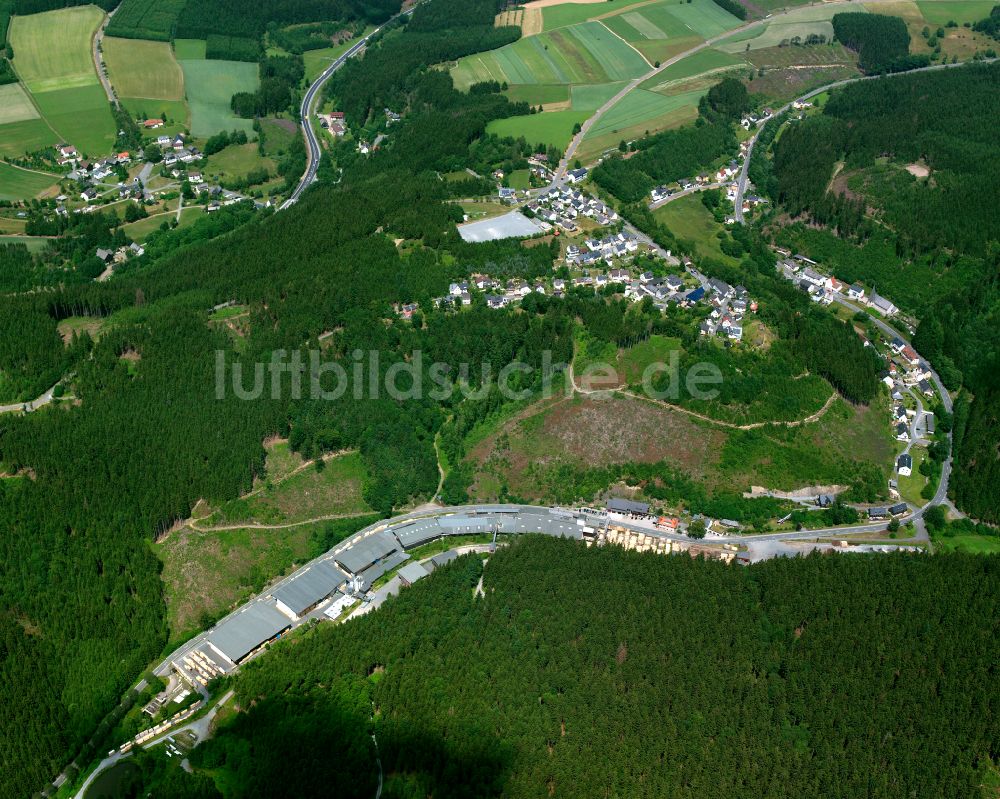 Schwarzenstein von oben - Dorf - Ansicht am Rande von Waldgebieten in Schwarzenstein im Bundesland Bayern, Deutschland