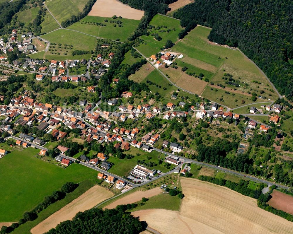 Luftbild Seckmauern - Dorf - Ansicht am Rande Waldgebieten in Seckmauern im Bundesland Hessen, Deutschland