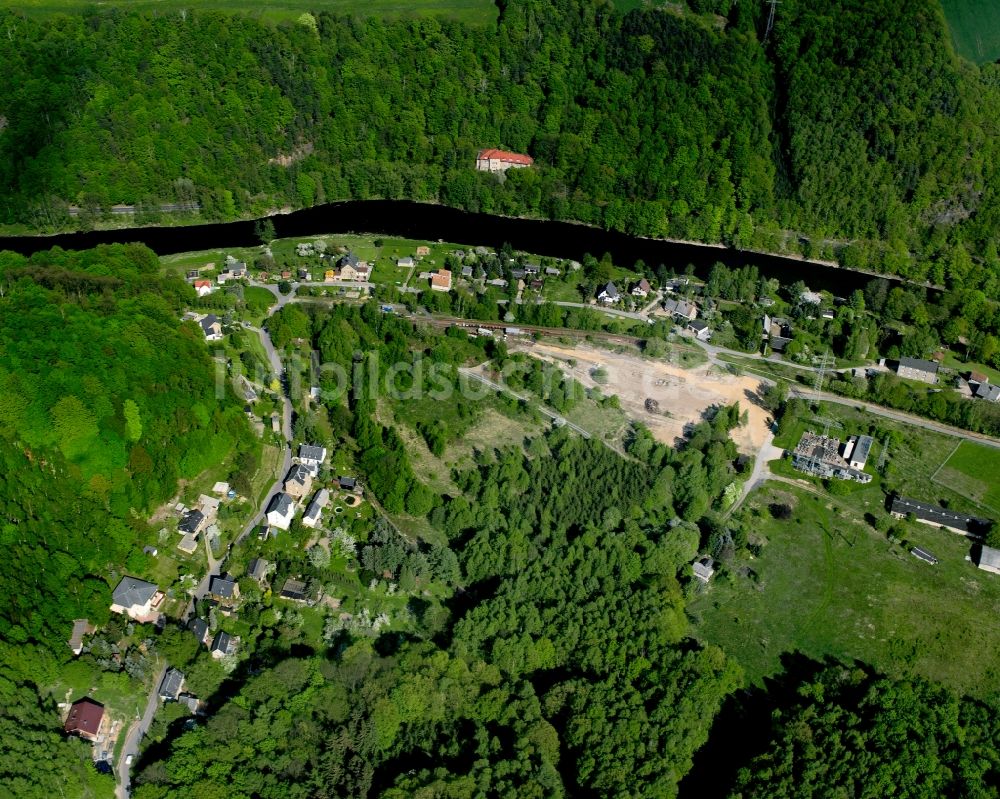 Luftbild Unterrauschenthal - Dorf - Ansicht am Rande Waldgebieten in Unterrauschenthal im Bundesland Sachsen, Deutschland