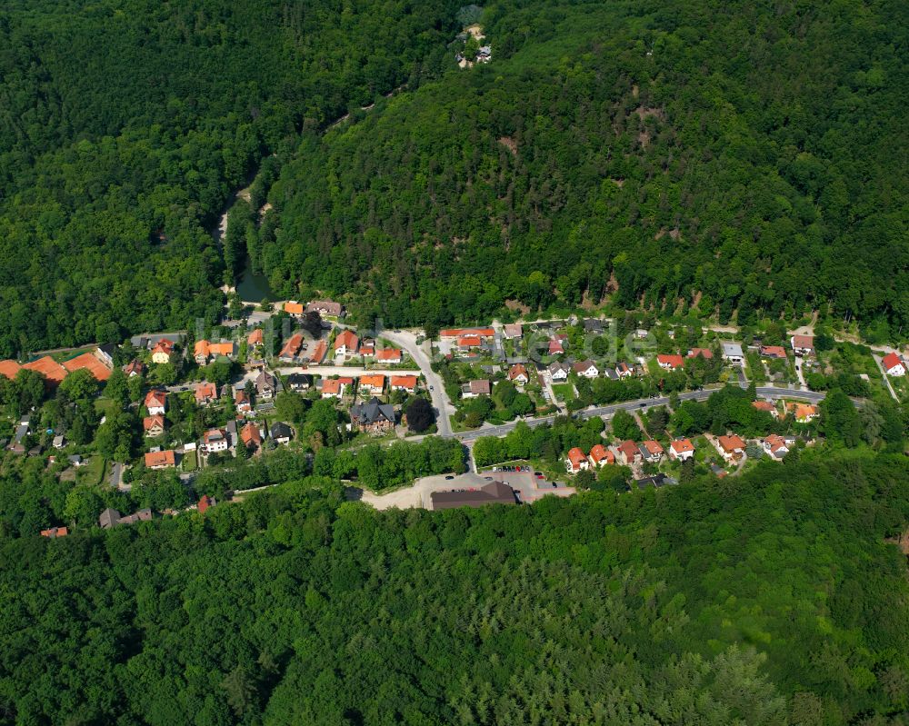 Wernigerode von oben - Dorf - Ansicht am Rande von Waldgebieten in Wernigerode im Bundesland Sachsen-Anhalt, Deutschland