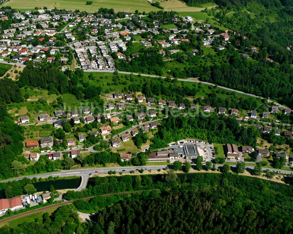 Wildberg von oben - Dorf - Ansicht am Rande von Waldgebieten in Wildberg im Bundesland Baden-Württemberg, Deutschland