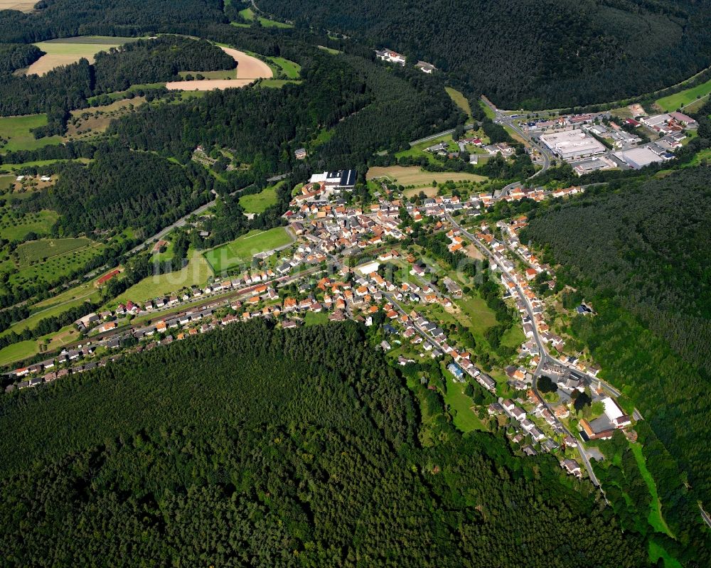 Luftbild Zell - Dorf - Ansicht am Rande Waldgebieten in Zell im Bundesland Hessen, Deutschland