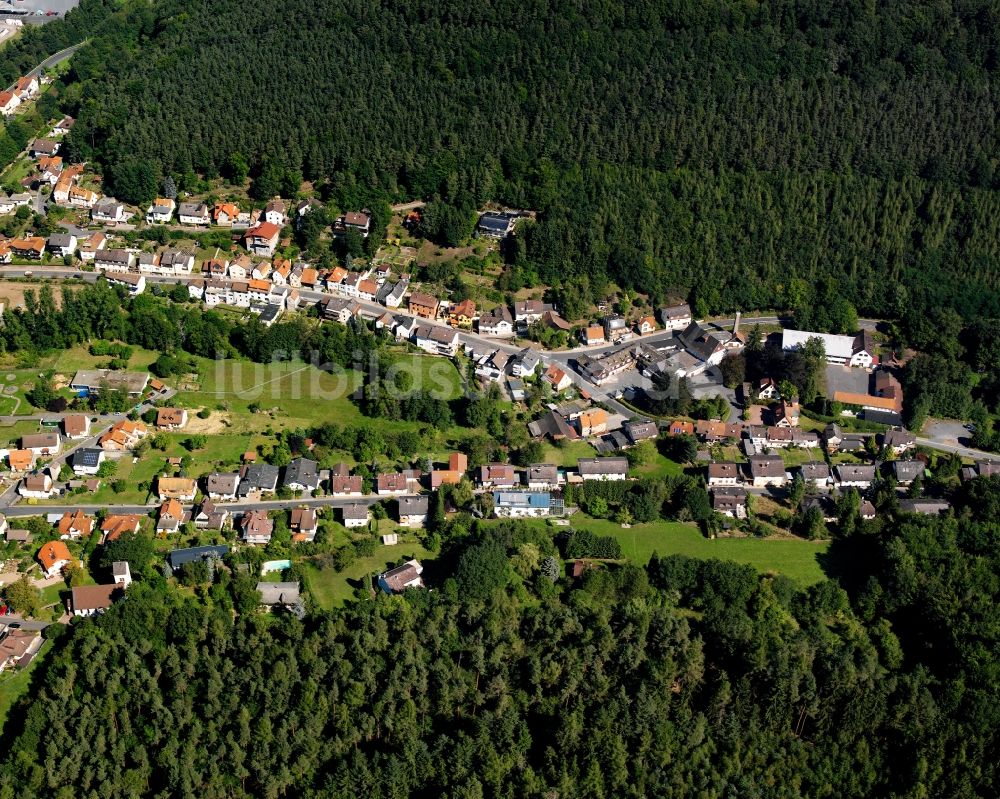 Luftbild Zell - Dorf - Ansicht am Rande Waldgebieten in Zell im Bundesland Hessen, Deutschland