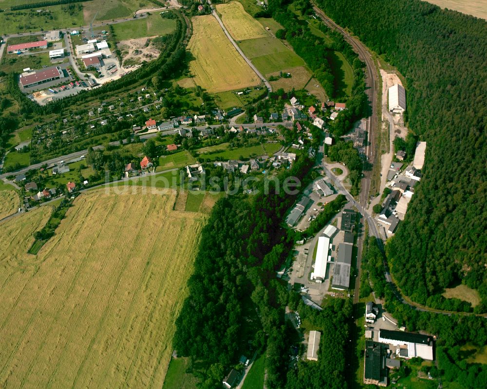 Luftbild Zeulenroda - Dorf - Ansicht am Rande von Waldgebieten in Zeulenroda im Bundesland Thüringen, Deutschland